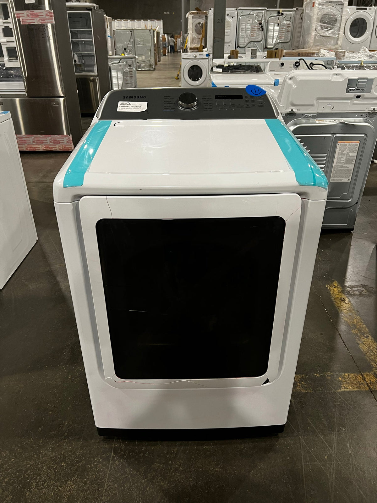 Samsung 7.4 cu. ft. Electric Dryer with Steam Sanitize+ in White (DVE5 ...